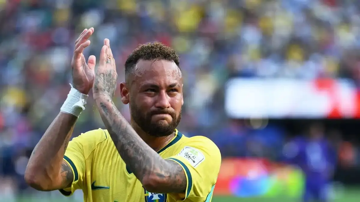 PENSIUN: Neymar memutuskan untuk pensiun dari Timnas Brasil usai kekalahan 1-2 dari Norwegia pada babak 16 besar Piala Dunia FIFA 2026.
(AFP)&nbsp;