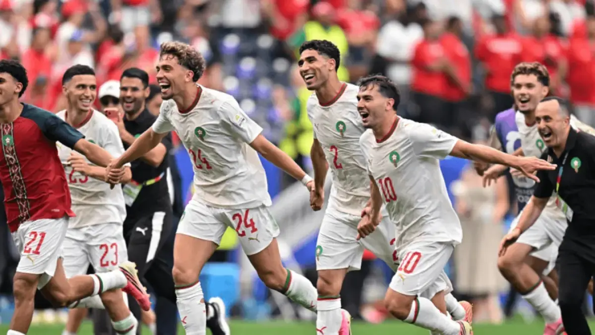 UKIR REKOR: Tim Nasional Maroko mencetak sejarah baru dalam sepak bola Afrika setelah memastikan tempat di perempat final Piala Dunia FIFA 2026.&nbsp;