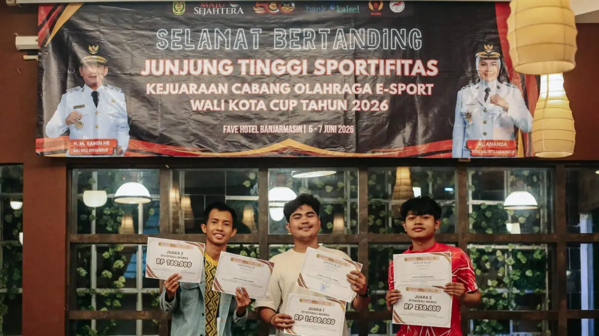 Kepala Dinas Kebudayaan, Kepemudaan, Olahraga, dan Pariwisata (Disbudporapar) Kota Banjarmasin, Ibnu Sabil, menjelaskan proses pencairan hadiah bagi para pemenang event Wali Kota Cup 2026 dalam rangka Hari Jadi Kota Banjarmasin ke-500. Hadiah akan ditransfer langsung ke rekening masing-masing atlet setelah seluruh proses administrasi keuangan negara rampung. (M Idris Jian Sidik)