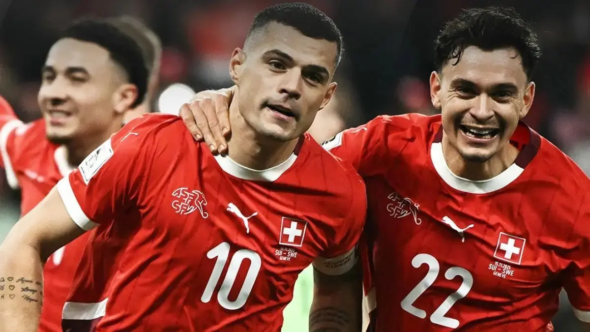 MELAJU: Timnas Swiss melaju ke babak perempat final Piala Dunia 2026 usai taklukan Kolombia lewat adu penalti.&nbsp;
(FIFA)
