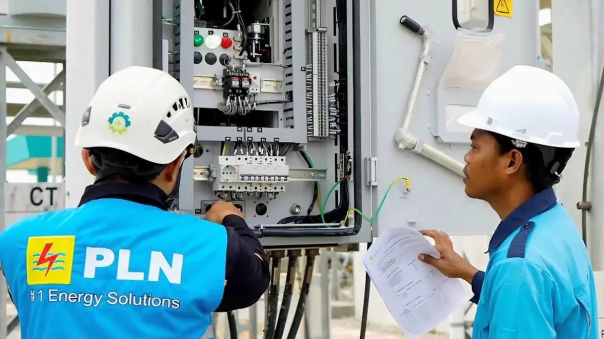 petugas PLN saat memperbaiki listrik (dok. PLN)