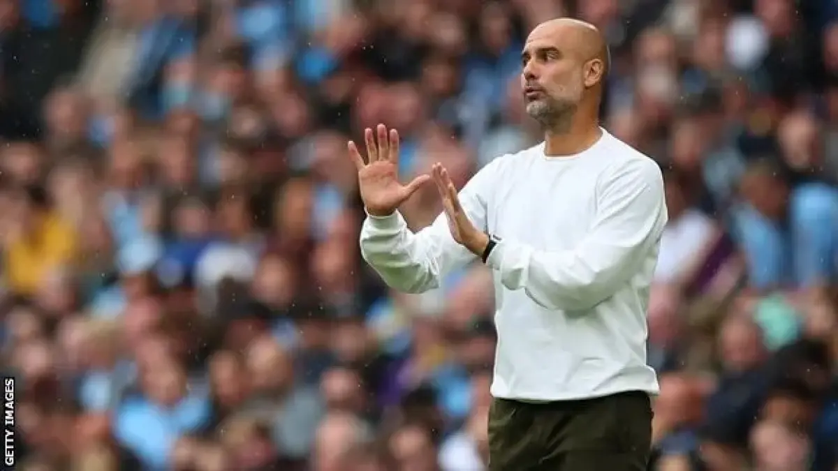 DIKABARKAN: Pep Guardiola dikabarkan masuk dalam radar Federasi Sepak Bola Italia (FIGC) untuk mengisi kursi pelatih Timnas Italia.
(AFP)&nbsp;