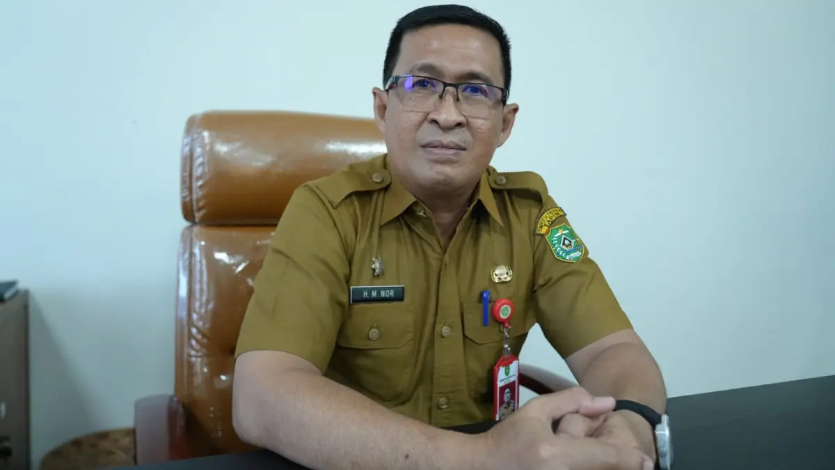 BERI KETERANGAN: Kepala Pelaksana BPBD Tapin Muhammad Nor memberikan penjelasan terkait kesiapsiagaan dalam musim kemarau ini.