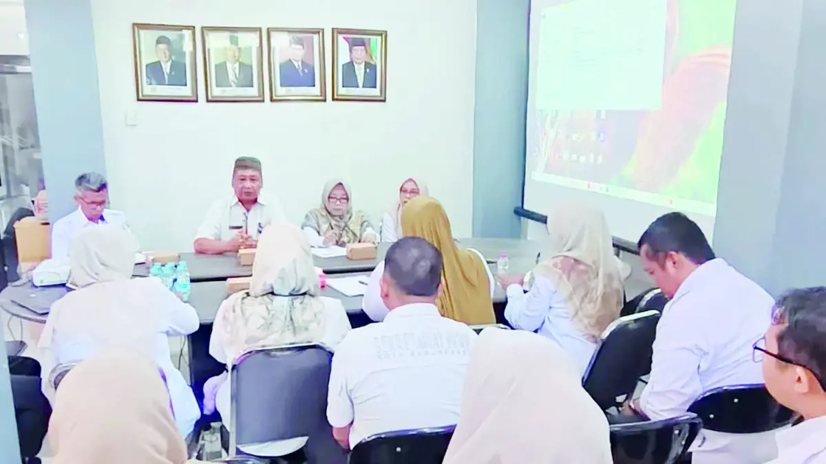RAPAT: Rapat persiapan pemusnahan arsip inaktif yang dilaksanakan di Depot Arsip Pemerintah Kota Banjarbaru, Kelurahan Sungai Ulin, Kecamatan Banjarbaru Utara, Rabu (15/7/2026).