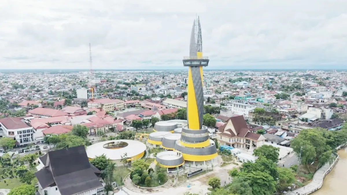 TUGU: Pemprov Kalsel berencana melakukan soft opening Tugu Nol Kilometer di Banjarmasin dengan menggelar nonton bareng Piala Dunia 2026.
(DINAS PUPR KALSEL)&nbsp;