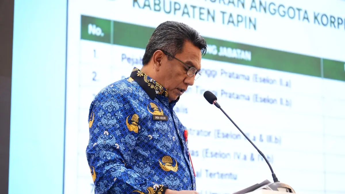 BICARA: Sekda Tapin Unda Absori memberitahukan bahwa lahan untuk pembangunan kantor unit Basarnas di Tapin sudah selesai proses hibahnya.