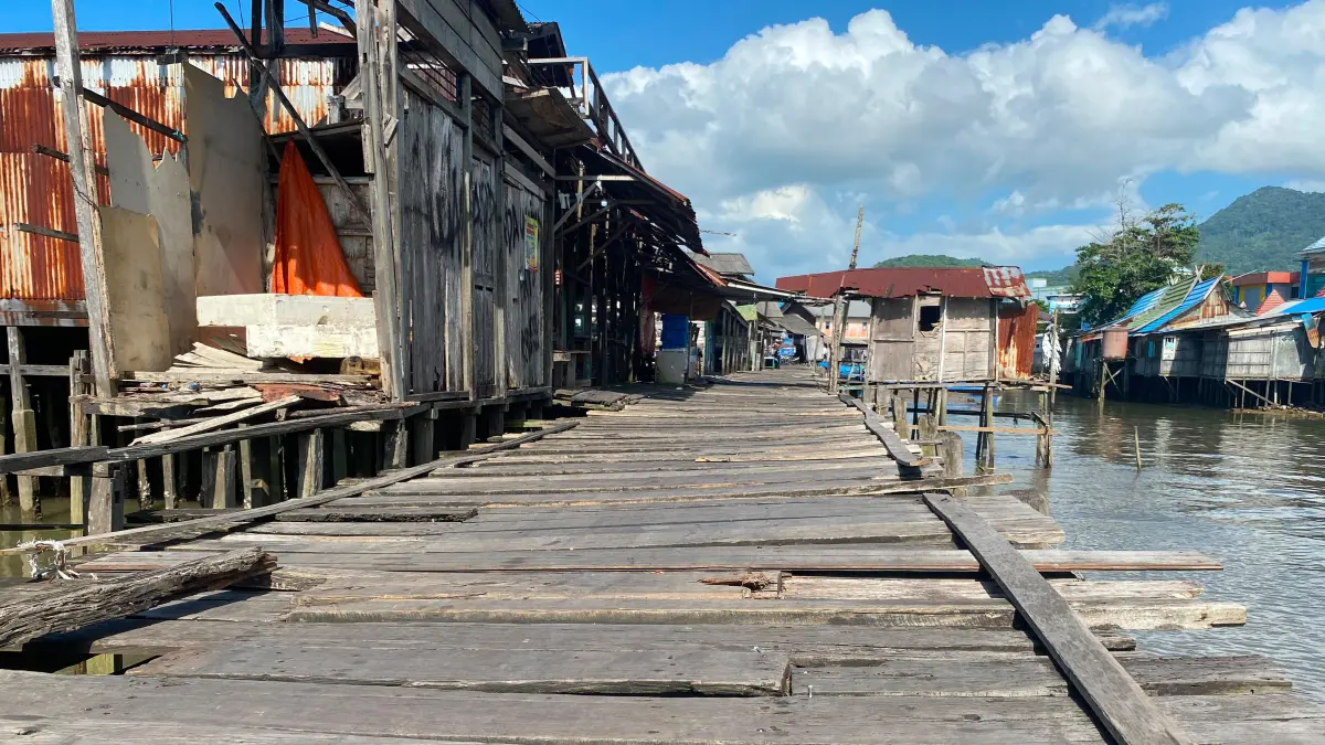 Kondisi Pelabuhan Empat Serangkai di dekat Siring Laut Kotabaru. (Jumain/Radar Banjarmasin)