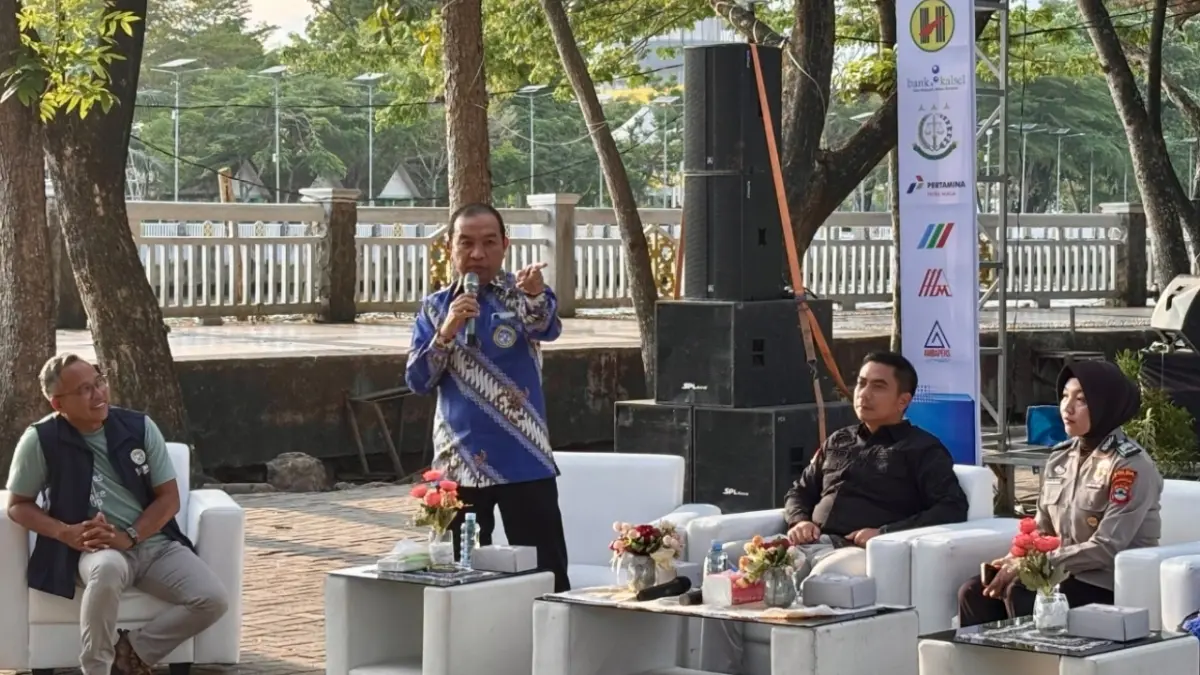 Talkshow Perlindungan Hukum, Perundungan dan Kekerasan Seksual Pada Anak" IKA Unair Kalsel Great Expo 2026 yang digelar di Siring Menara Pandang, Jalan Kapten Piere Tendean, Jumat (24/7/2026) petang.