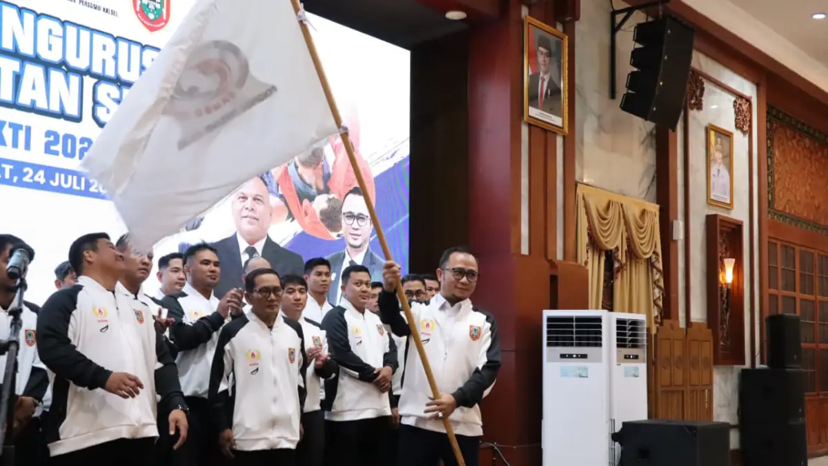 Ketua Umum Persambi Kalimantan Selatan, Afrizaldi, usai resmi dilantik oleh Ketua Umum PP Persambi, Krisna Bayu Oly, di Gedung Mahligai Pancasila, Banjarmasin, Jumat (24/7/2026) malam lalu. (M Idris Jian Sidik)