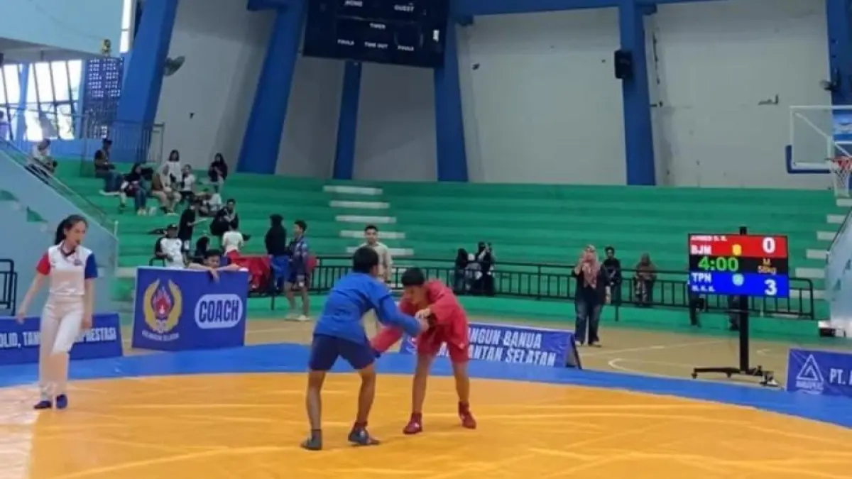 Atlet Sambo Kabupaten Tapin saat bertanding di Kejurprov. (Fuad untuk Radar Banjarmasin)
