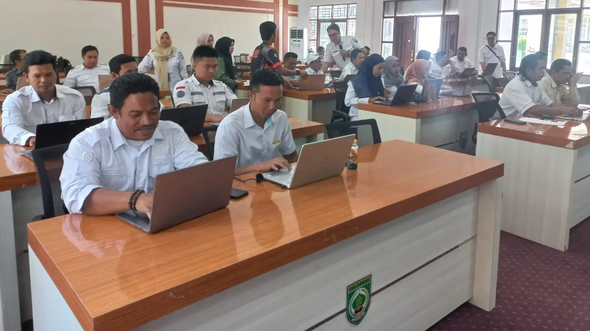  PEMBINAAN MITIGASI: Suasana kegiatan pembinaan dan pengawasan Desa Tangguh Bencana yang digelar BPBD Kabupaten Balangan untuk membekali aparatur desa dari delapan kecamatan. 