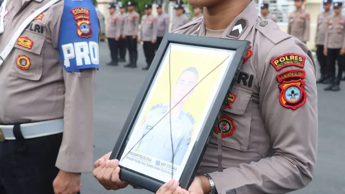 Polres HSU PTDH Bripda M, karena meninggalkan dinas hingga jadi DPO. (Polres HSU)&nbsp;
