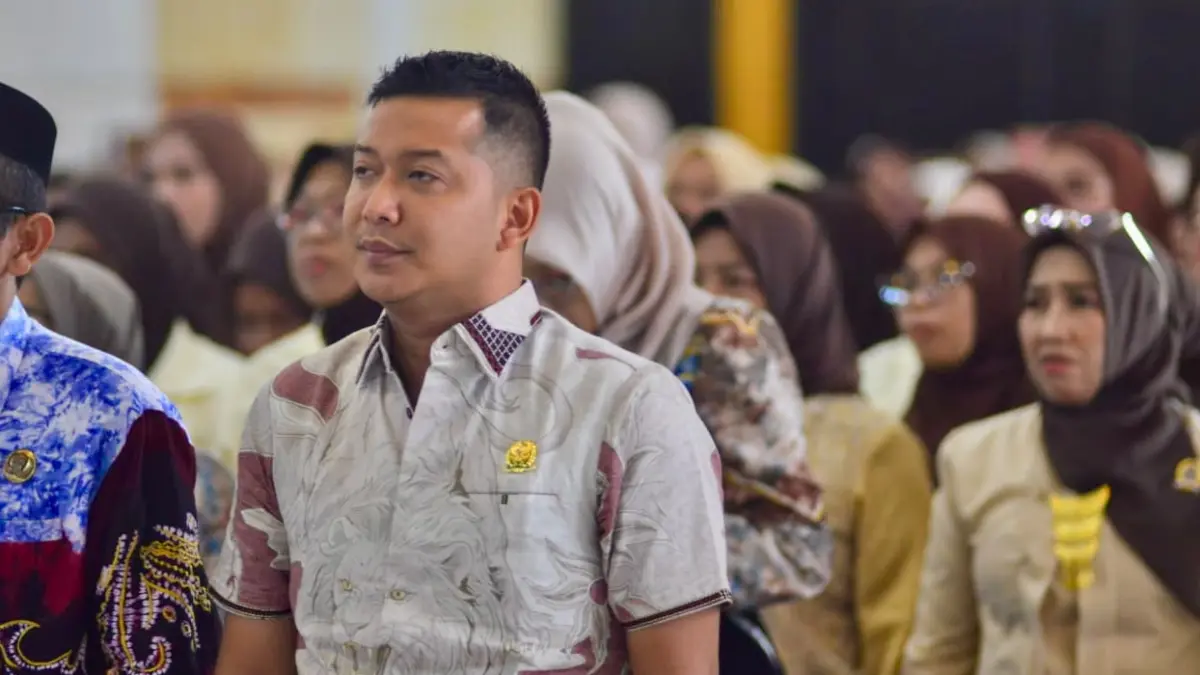 HADIR: Saat Gewsima Mega Putra hadir di HUT ke-76 IGTKI-PGRI 2026 di Gedung Paris Barantai Kotabaru.
Foto: Gewsima untuk Radar Banjarmasin.&nbsp;