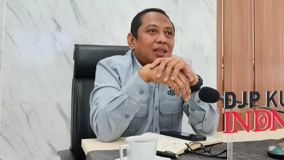 KLARIFIKASI: Kepala KPP Pratama Banjarbaru, Andik saat diwawancara Radar Banjarmasin, Kamis (30/7/2026).(Foto: Sheilla Farazela/Radar Banjarmasin)

&nbsp;