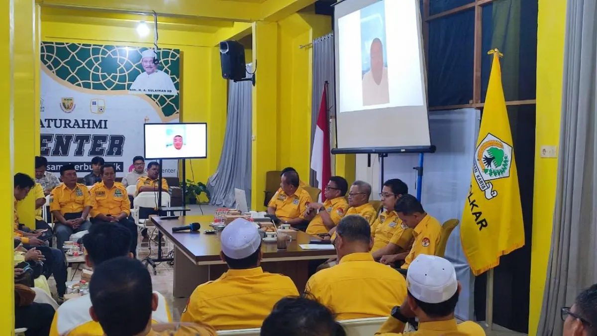 MESIN POLITIK: Rapat pleno penetapan dr Aulia Ramadhan Supit sebagai Sekretaris DPD Golkar Banjarmasin menggantikan Almathum Syarifuddin Ardasa, Sabtu (1/8/2026) siang.(Foto: Wahyu untuk Radar Banjarmasin)