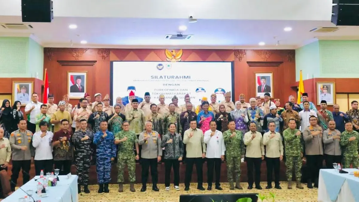 HADIR: Wakil Bupati HSU, Hero Setiawan hadiri silaturahmi Menko Polkam RI bersama Forkopimda dan tokoh masyarakat se-Kalsel.(Foto: Pemkab HSU)&nbsp;