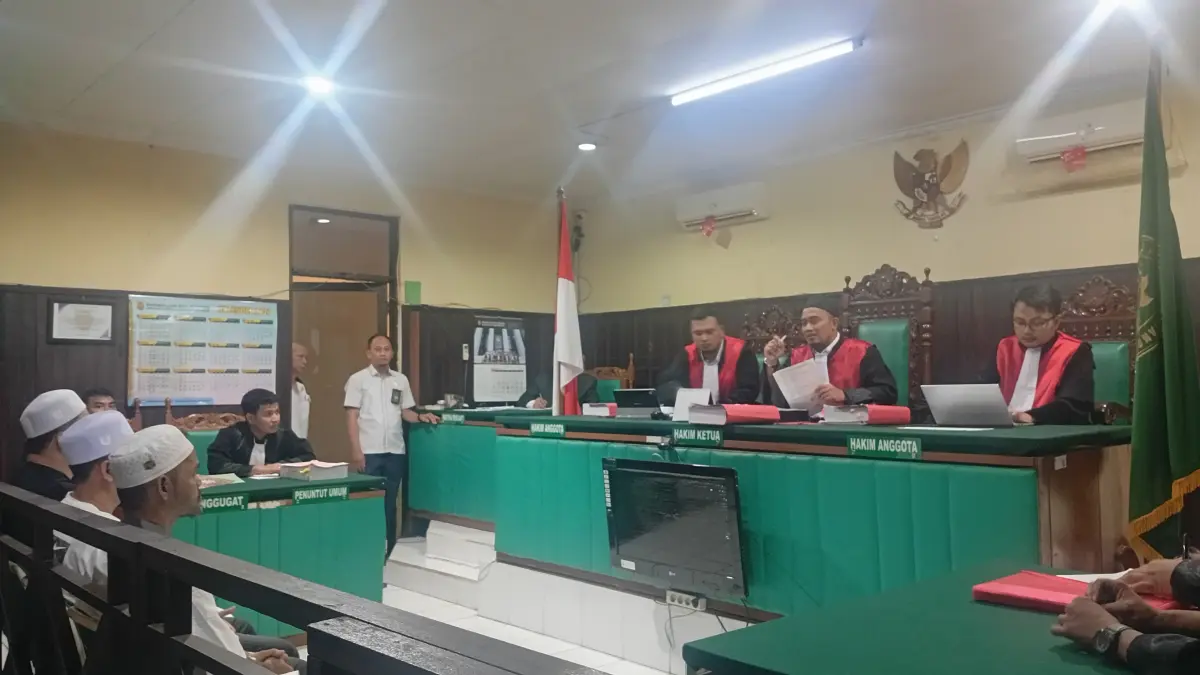 PEMALSUAN: Suasana sidang pemalsuan Surat Tanah di PN Kandangan Senin (3/8/2026). (Foto: M Padil Ihsan/Radar Banjarmasin)&nbsp;