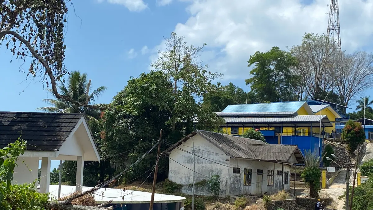 KEMARAU: Penampungan air PDAM Kotabaru di Gunung Reli Desa Dirgahayu Kecamatan Pulau Laut Utara. (Foto: Jumain/ Radar Banjarmasin)&nbsp;