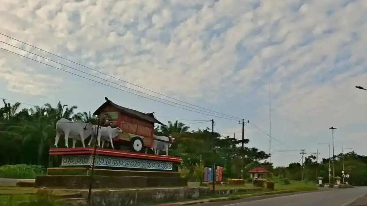 TAK LAMA LAGI : Inilah lokasi pembangunan sekolah rakyat di Tala dekat dengan Patung Sapi di Rest Area Gunung Kayangan Pelaihari. (Foto : Dok Radar Banjarmasin).