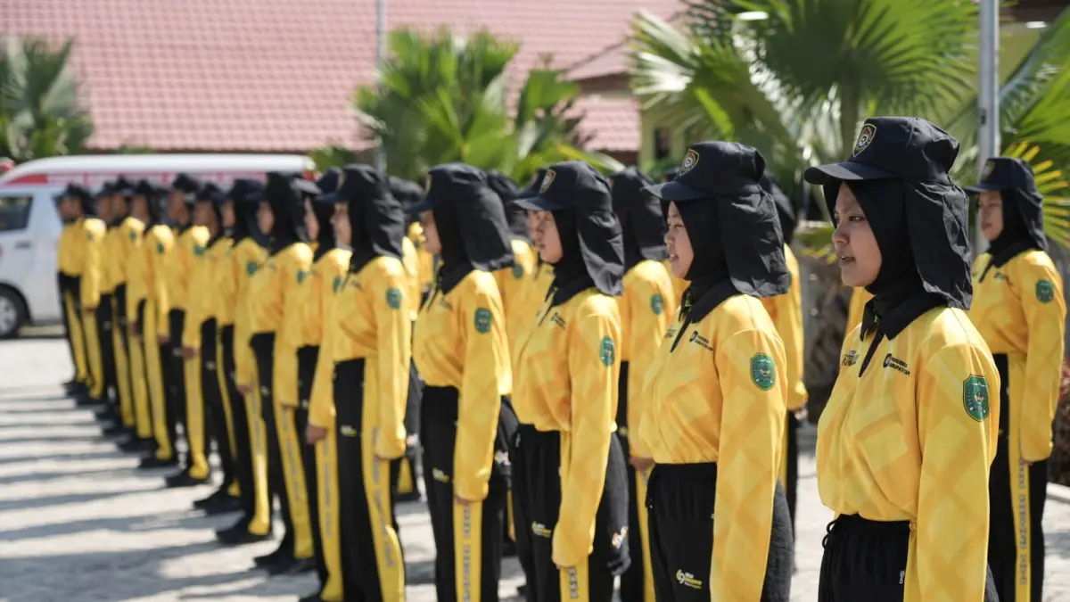 MASUK DIKLAT: Calon Pasukan Pengibar Bendera Pusaka (Paskibraka) Kabupaten Tapin memasuki massa diklat selama 15 hari.
(Foto Rasidi Fadli)&nbsp;