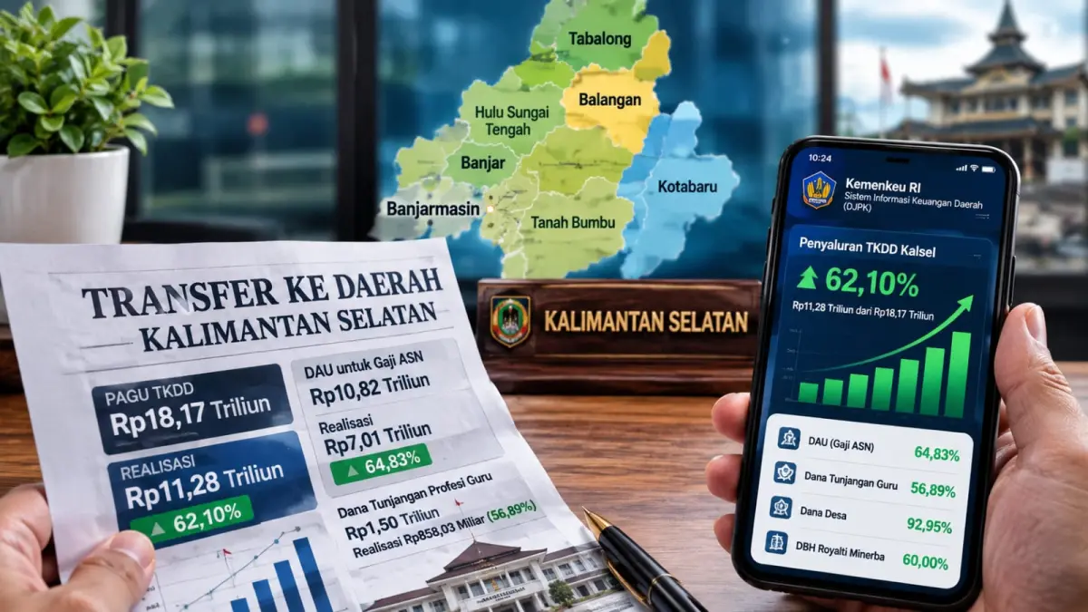 Ilustrasi penyaluran Transfer ke Daerah dan Dana Desa (TKDD). (AI Generated)