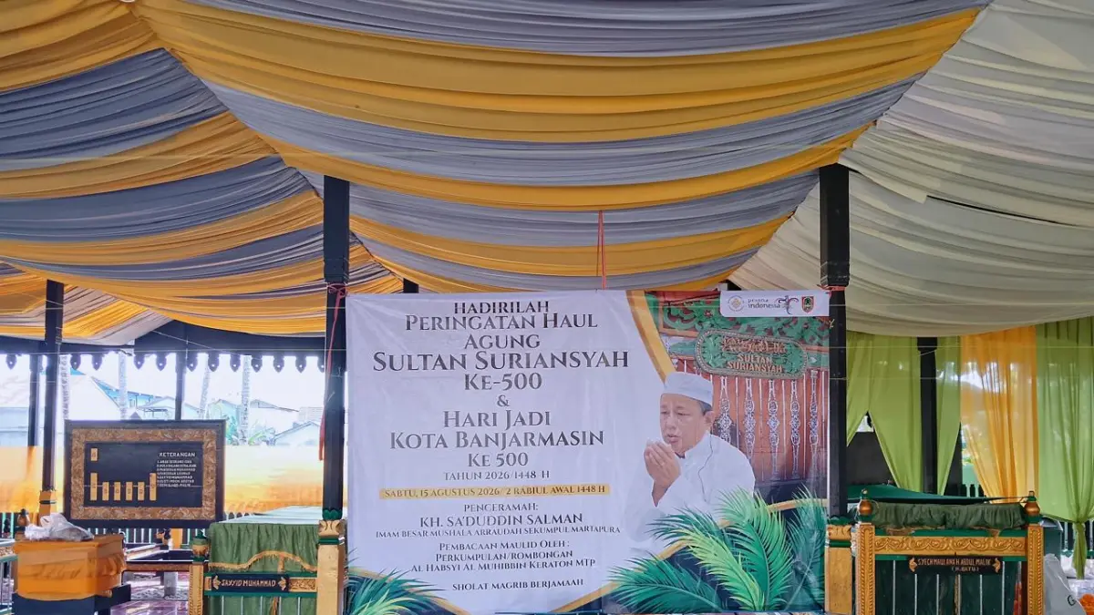 Persiapan Haul Sultan Suriansyah ke-500 mulai dimatangkan panitia. Tahun ini jumlah jemaah diprediksi tembus 10 ribu orang. (Endang Syarifuddin/Radar Banjarmasin)