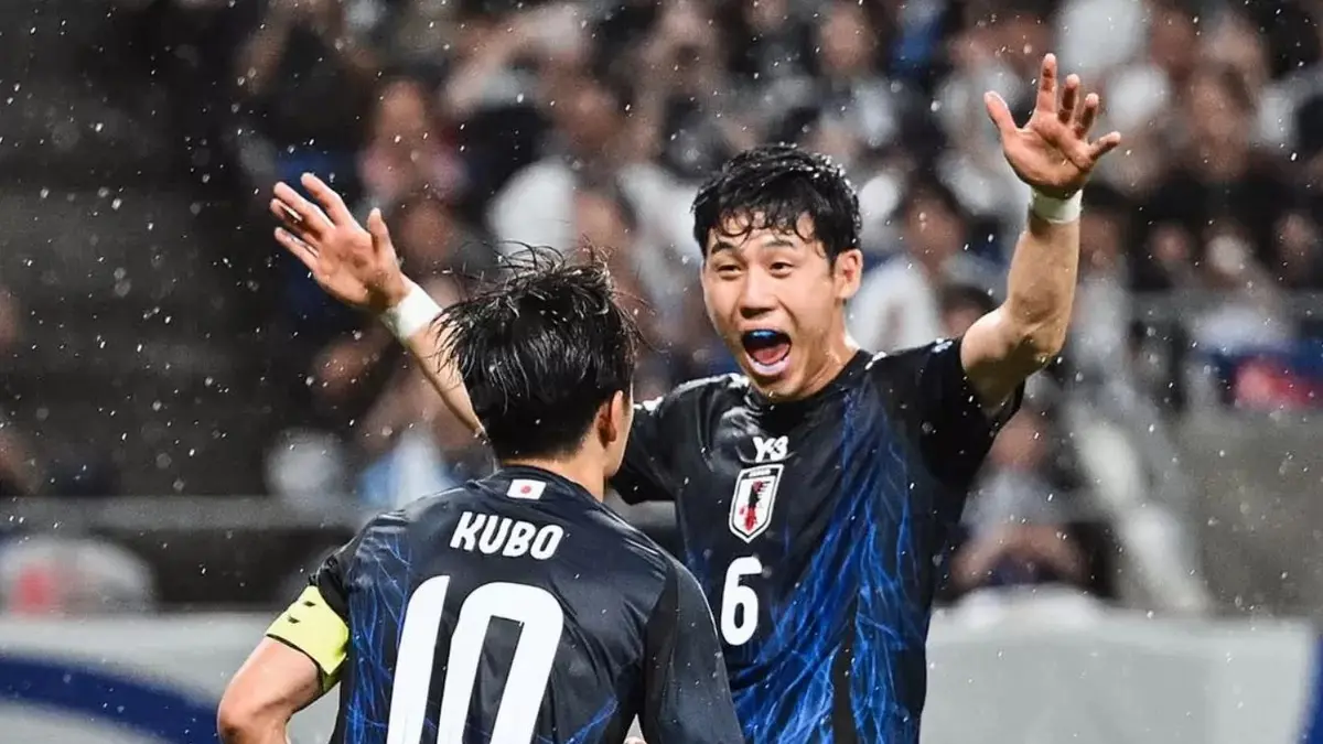 SEJARAH: Aksi para pemain Timnas Jepang. Samurai Biru mencatat sejarah baru di Liga Inggris karena sembilan pemain mereka bakal tampil pada musim 2026/2027.