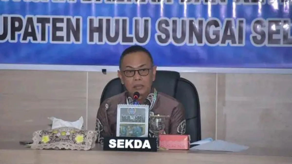 Sekretaris Daerah HSS, Muhammad Noor yang akan segera berganti. Sudah ada 11 nama calon penggantinya. (PROKOPIM HSS)