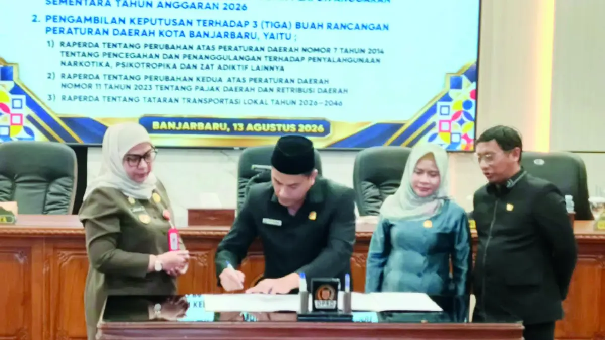 KESEPAKATAN: Penandatanganan nota kesepakatan perubahan kua-ppas sementara Tahun Anggaran 2026.