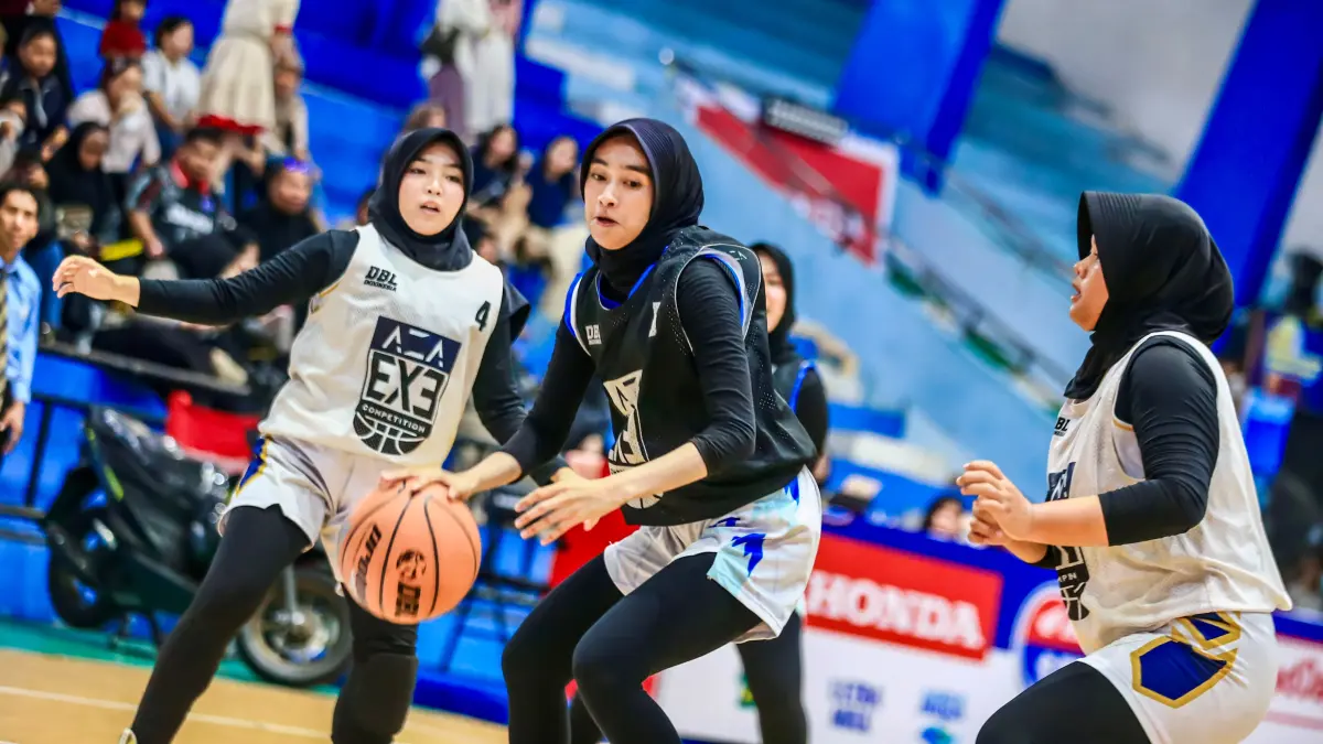 MANIS: Debut tim putri MAN 1 Hulu Sungai Tengah di AZA 3X3 Competition 2026 South Kalimantan berbuah manis. (Foto: DBL Indonesia)