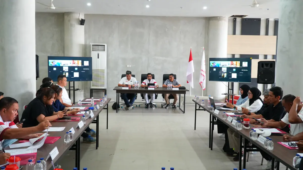 RAKERDA: Rapat Kerja Daerah (Rakerda) DPD Perbasi Kalsel yang menghasilkan sejumlah program strategis untuk pengembangan basket Banua. (M Idris Jian Sidik)