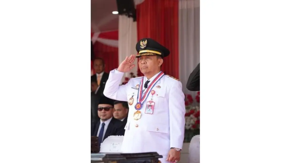 Upacara detik-detik Proklamasi Kemerdekaan Republik Indonesia dalam rangka HUT ke-81 RI di Kabupaten Tapin