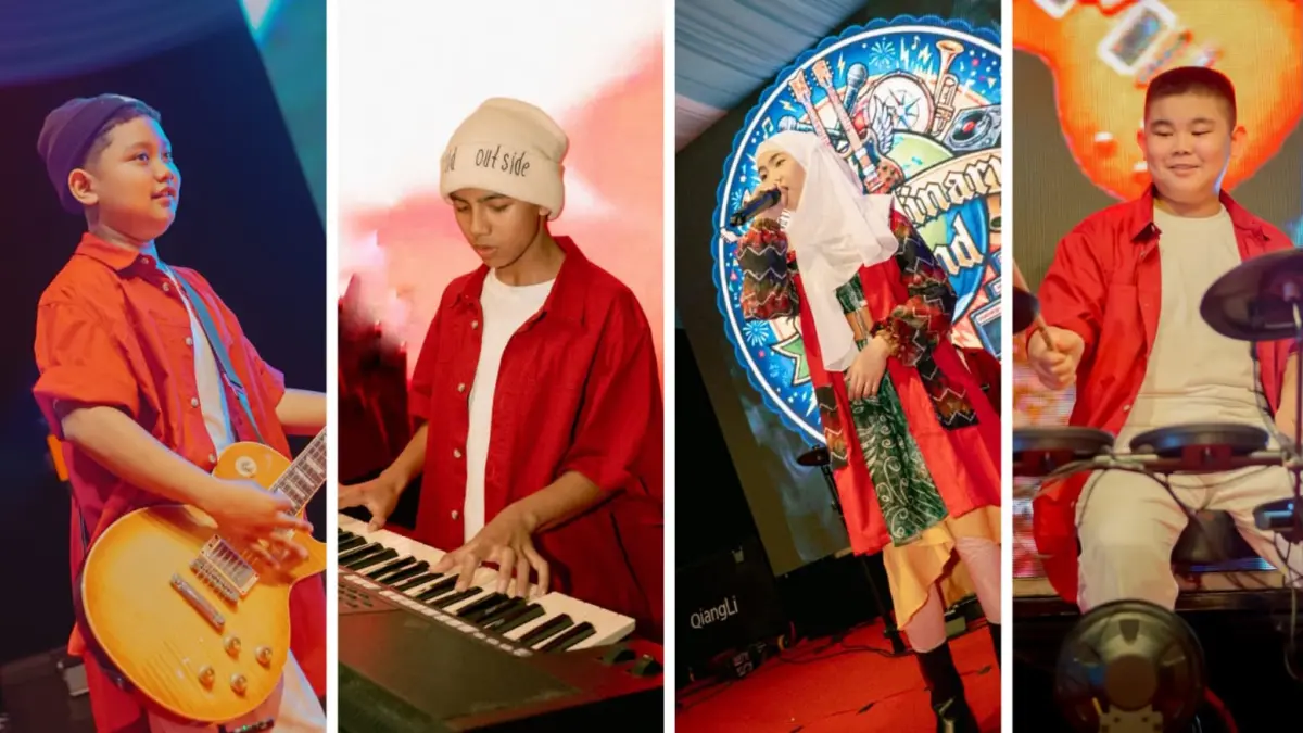 EMPAT TALENTA MUDA: Personel X-Traordinary Band, Abbey, Angger, Keira dan Irsyad tampil dengan bakat dan karakter masing-masing.
