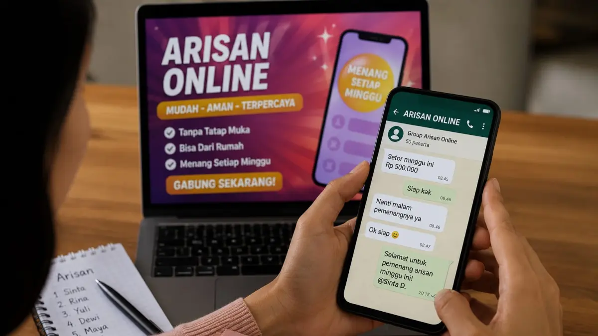 Ilustrasi arisan online. (Sumber Net)