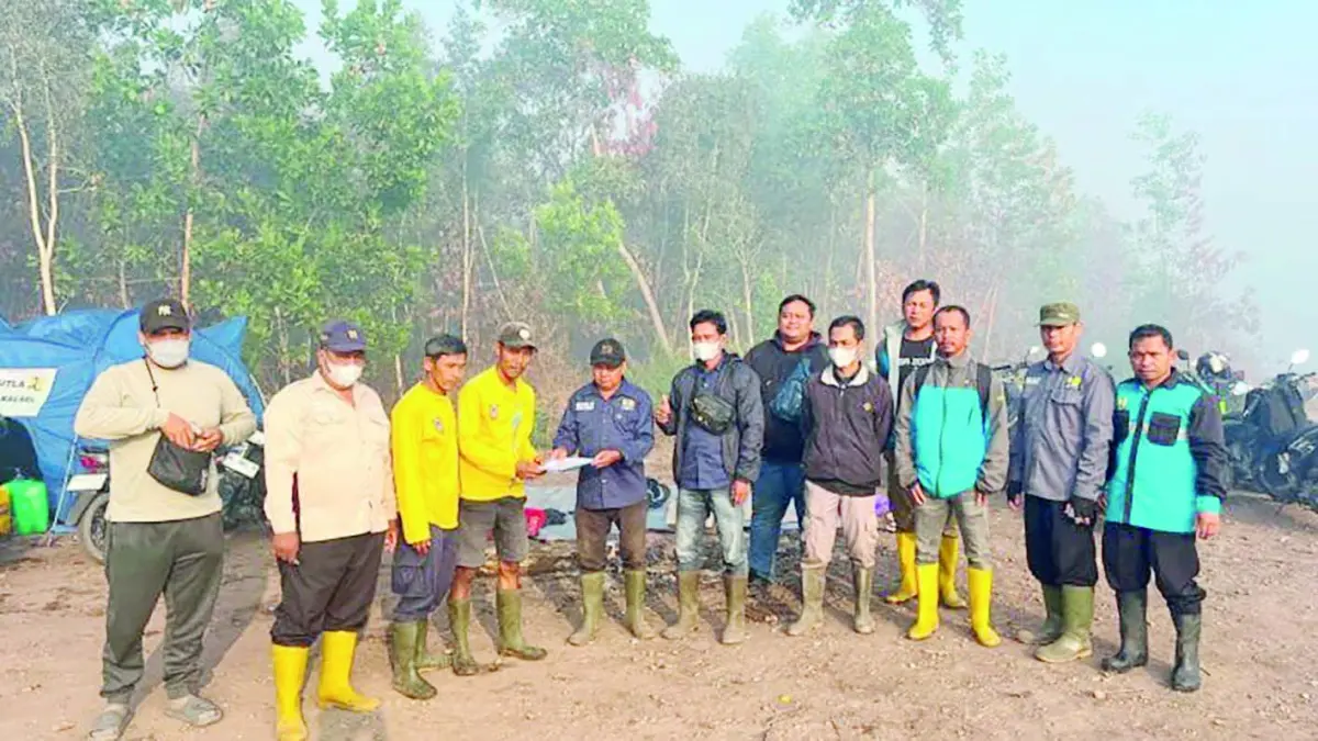 DIKERAHKAN: Personel dari Dinas PUPR Kalsel dikerahkan menjaga kawasan hutan lindung.&nbsp;
(MC Kalsel)&nbsp;