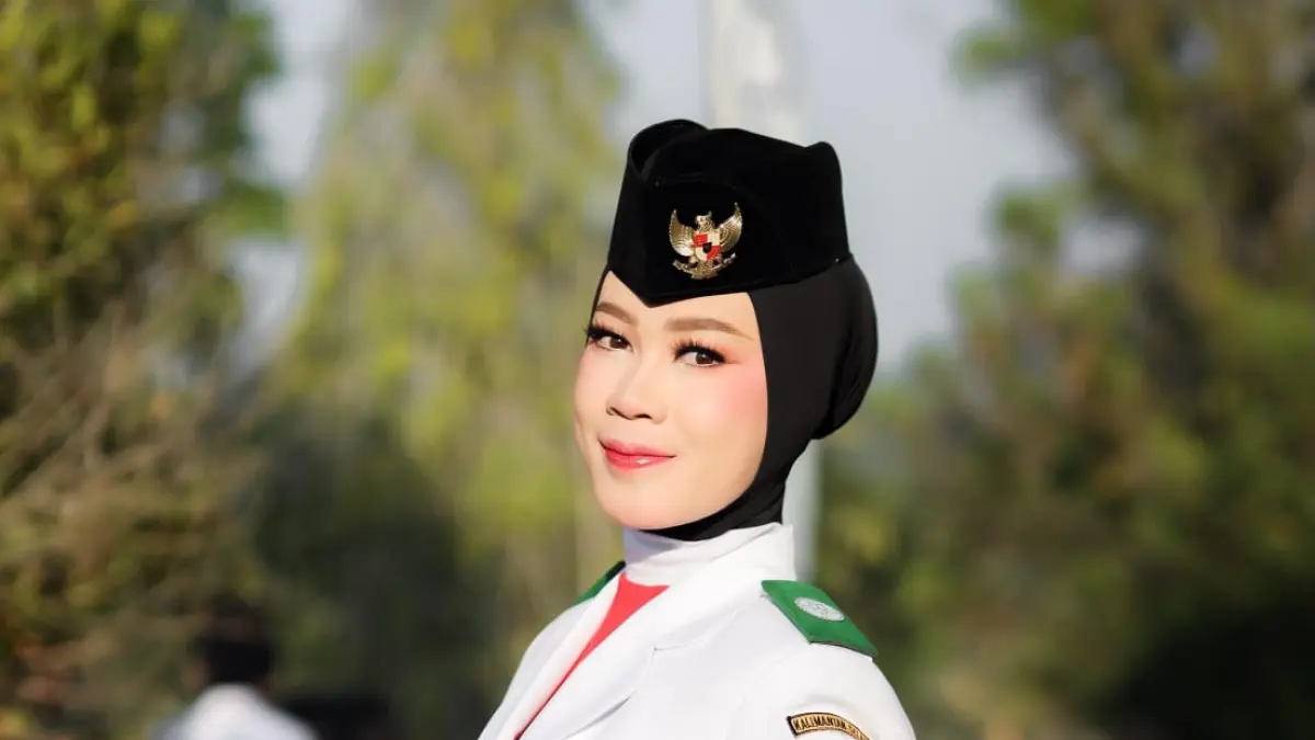 CERITA PENGALAMAN: Miftahul Rahmah menceritakan pengalamannya jadi Paskibra Provinsi Kalsel, serta berkeinginan sekolah di IPDN.