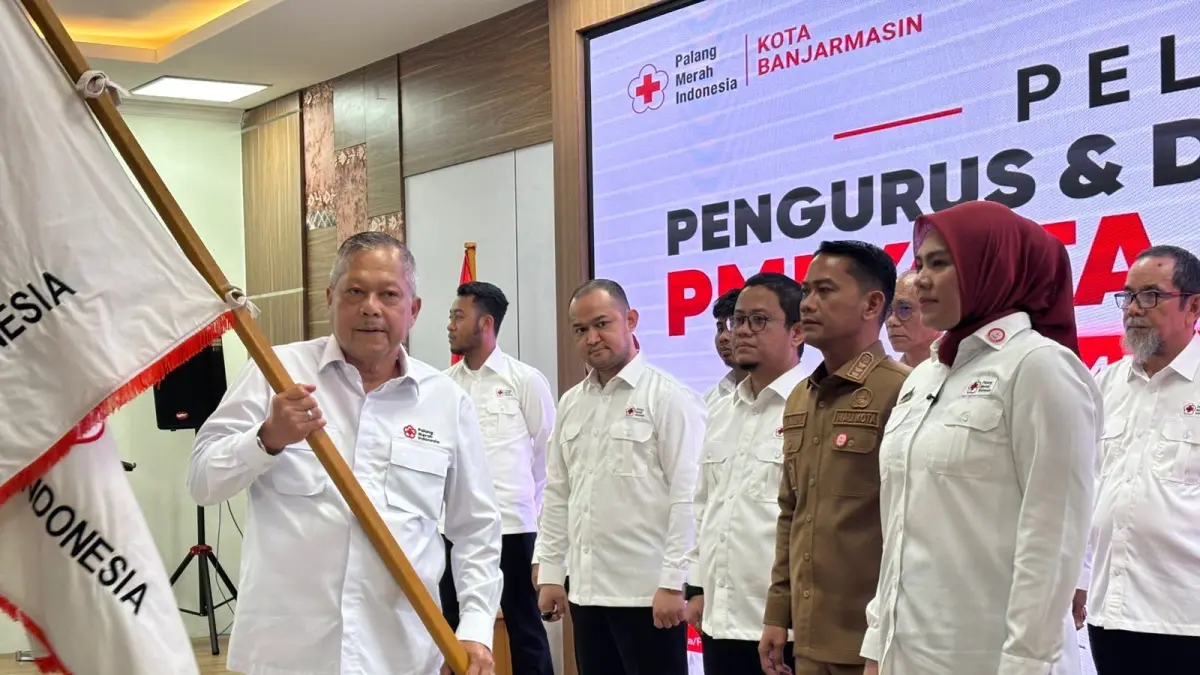 Kepengurusan PMI Kota Banjarmasin resmi dilantik. (Zulvan Rahmatan/Radar Banjarmasin)