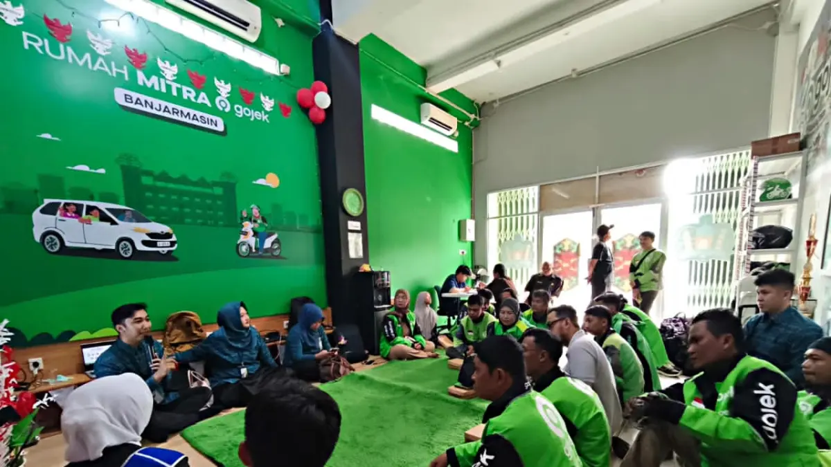 KOMUNITAS: BPJS Ketenagakerjaan Banjarmasin sapa Komunitas Gojek di Harpelnas 2026.