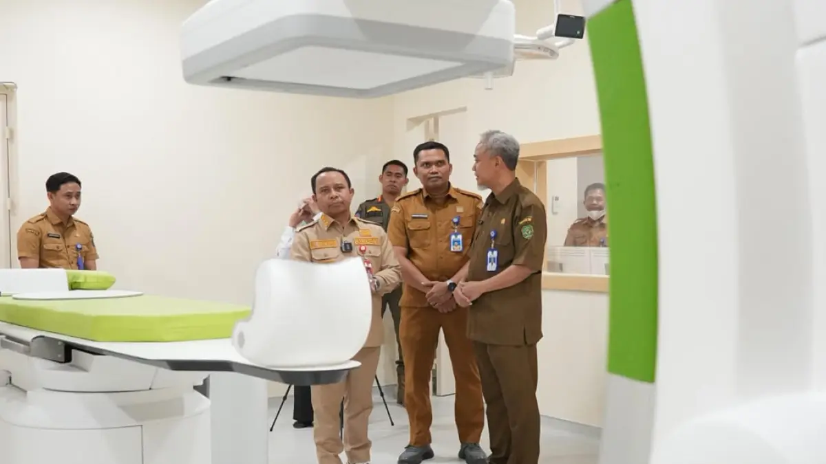 KABAR BAIK: Tiga bantuan alat kesehatan dari Presiden RI Prabowo Subianto seperti CT Scan, Mammografi dan Cath Lab di RSUD Datu Sanggul akan segera dinikmati oleh masyarakat.