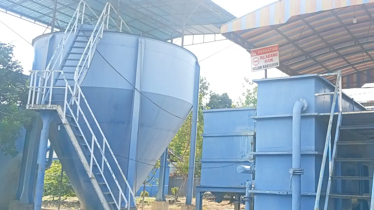 AIR: Instalasi pengolahan air (IPA) PDAM yang ada di HSS. (Foto: M Padil Ihsan/Radar Banjarmasin)&nbsp;