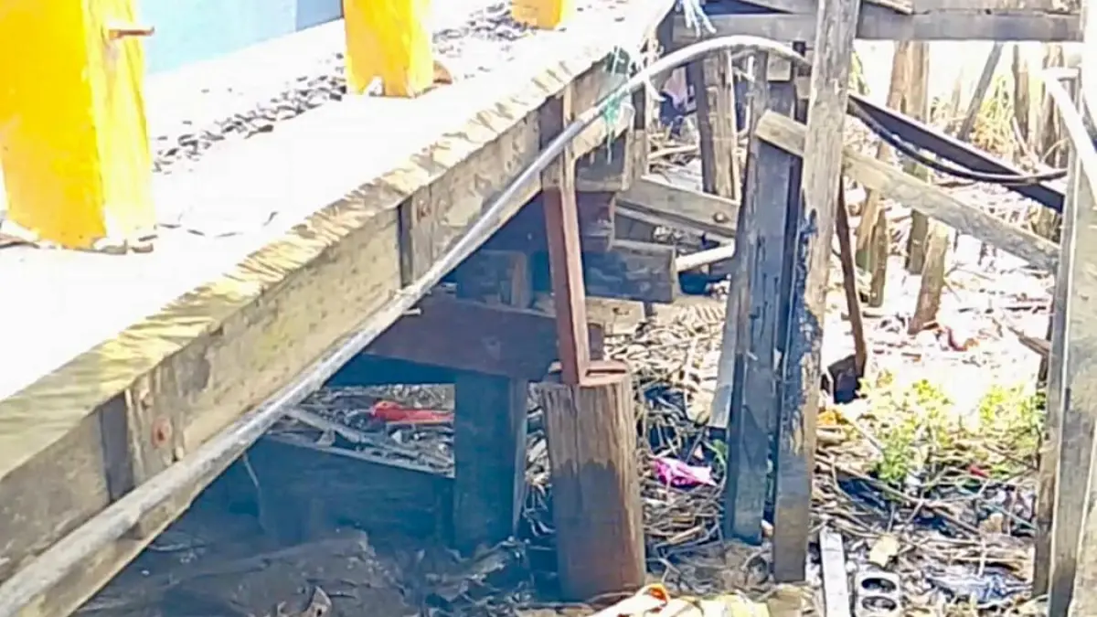 PONDASI: Jembatan Banyiur Luar diperbaiki sementara. Pemko Banjarmasin bakal uji ketahanannya. DPRD Banjarmasin meminta dipasang rambu larangan truk angkutan besar.