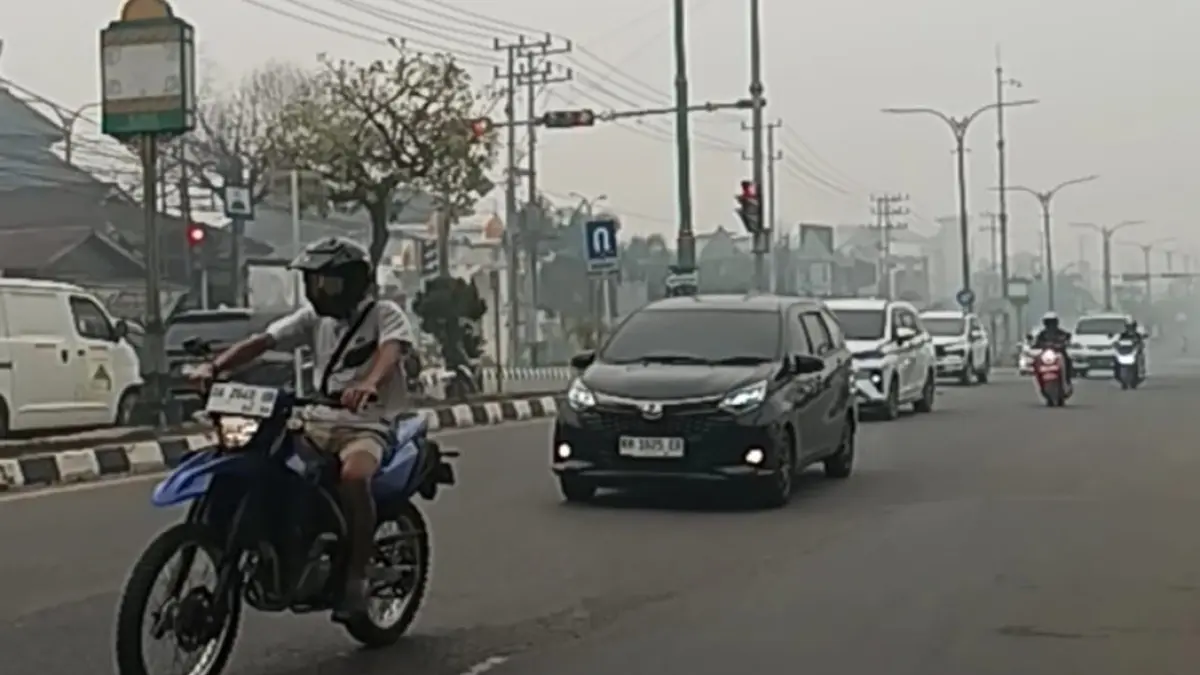 KABUT ASAP: Kondisi kabut asap di Tabalong yang masih menyelimuti.