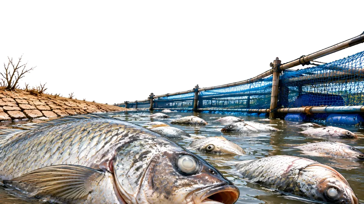 ilustrasi ikan mati