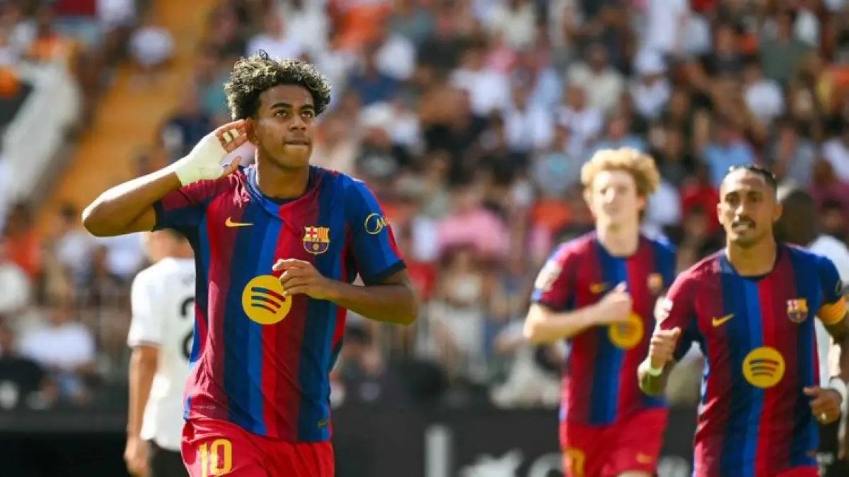 SUPERIOR: Barcelona menggelontorkan tujuh gol ke gawang Racing Santander, Kamis (17/9).&nbsp;
(AFP)