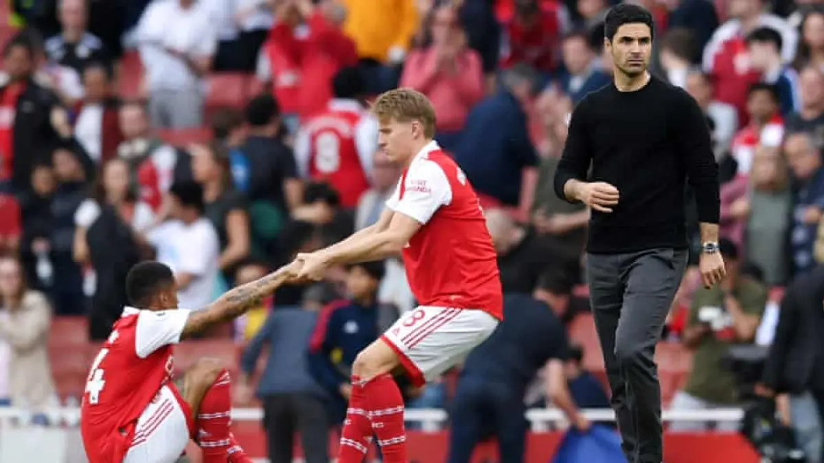 TUMBANG: Arsenal tumbang 0-3 dari Brighton & Hove Albion di Stadion Amex, Sabtu (19/9).&nbsp;
(AFP)