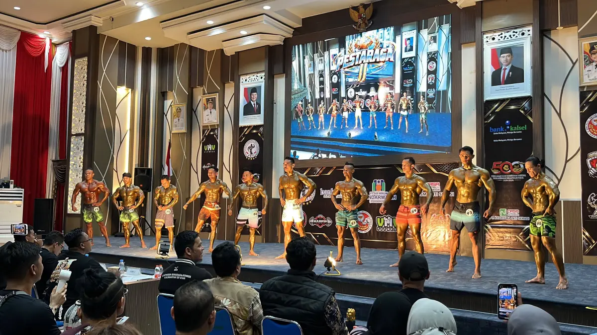 KEJUARAAN: Suasana Kejuaraan Pestaraga Wali Kota Cup 2026 di Aula Kayuh Baimbai, Balai Kota Banjarmasin.