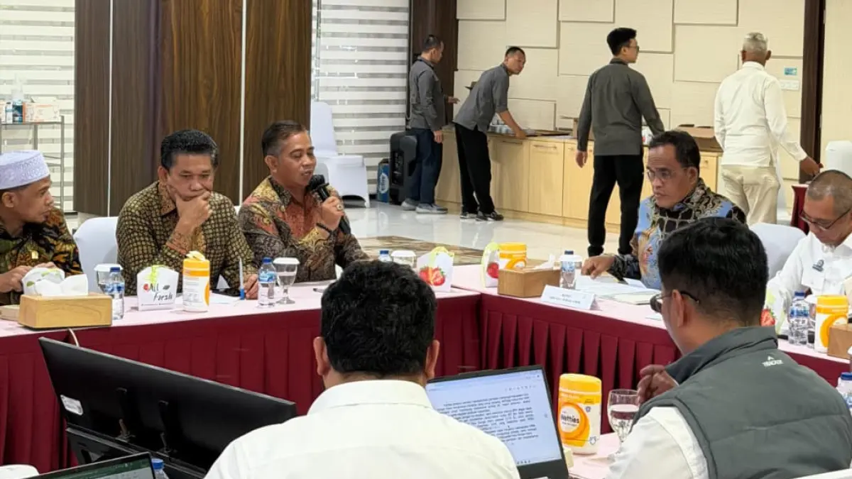 SOLAR SUBSIDI: Ketua DPRD HSU Fadillah bersama Bupati HSU Sahrujani dan jajaran saat melakukan audiensi dengan BPH Migas di Jakarta.