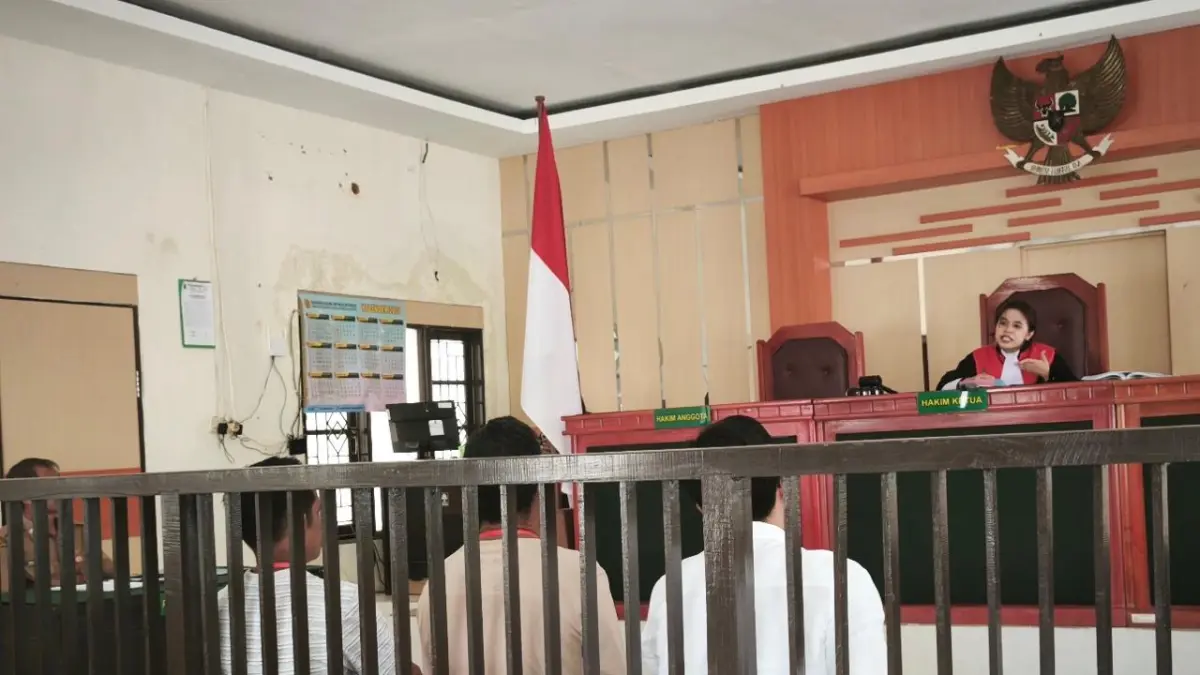 Sidang permohonan penetapan anak negara ke PN Pelaihari oleh Dinsos Tala terhadap bayi yang ditemukan di bawah jembatan Angsau. (Foto : Dinsos Tala)