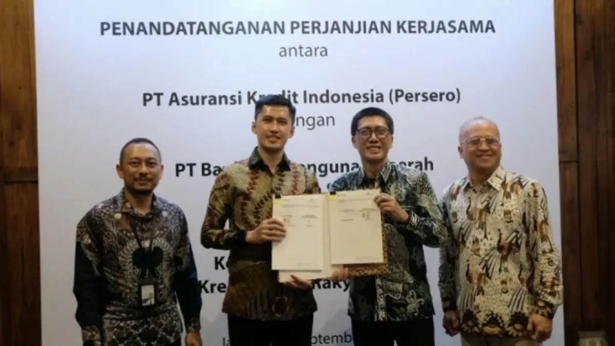 KERJASAMA : Penandatanganan MoU Askrindo dan Bank Kalsel