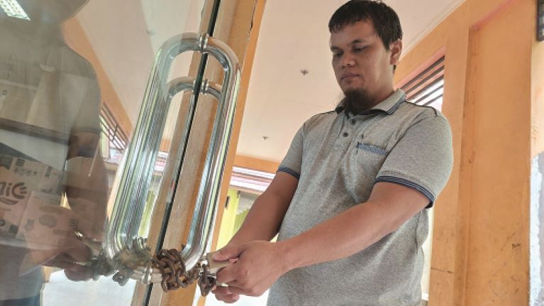 Aktivitas di perpustakaan SDN 010 dinonaktifkan karena kerap terendam banjir.